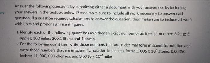 Solved ary Answer the following questions by submitting | Chegg.com