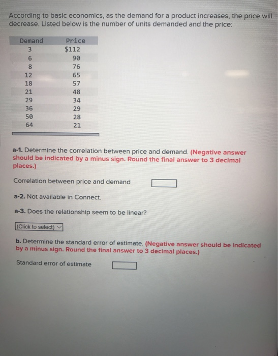 solved a decrease in demand cause a decrease in price,... Solved According to basic economics, as the demand for a | Chegg.com