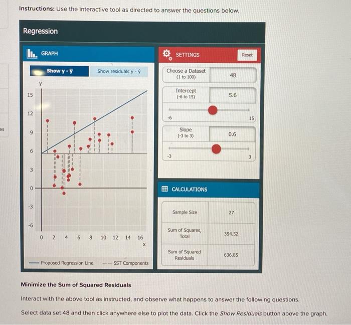 Solved Instructions: Use the interactive tool as directed to | Chegg.com