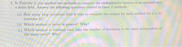 Solved 3. In Exercise 2, you applied two methods to compute | Chegg.com