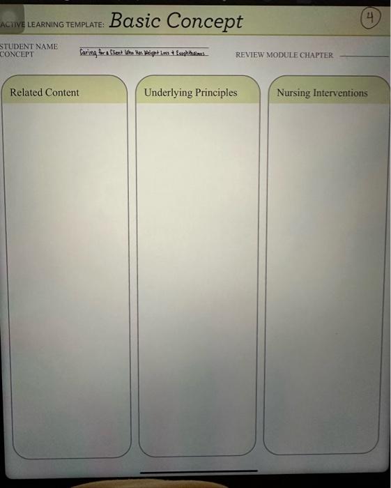 Solved Acive learning template: Basic Concept (4) REVIEW | Chegg.com