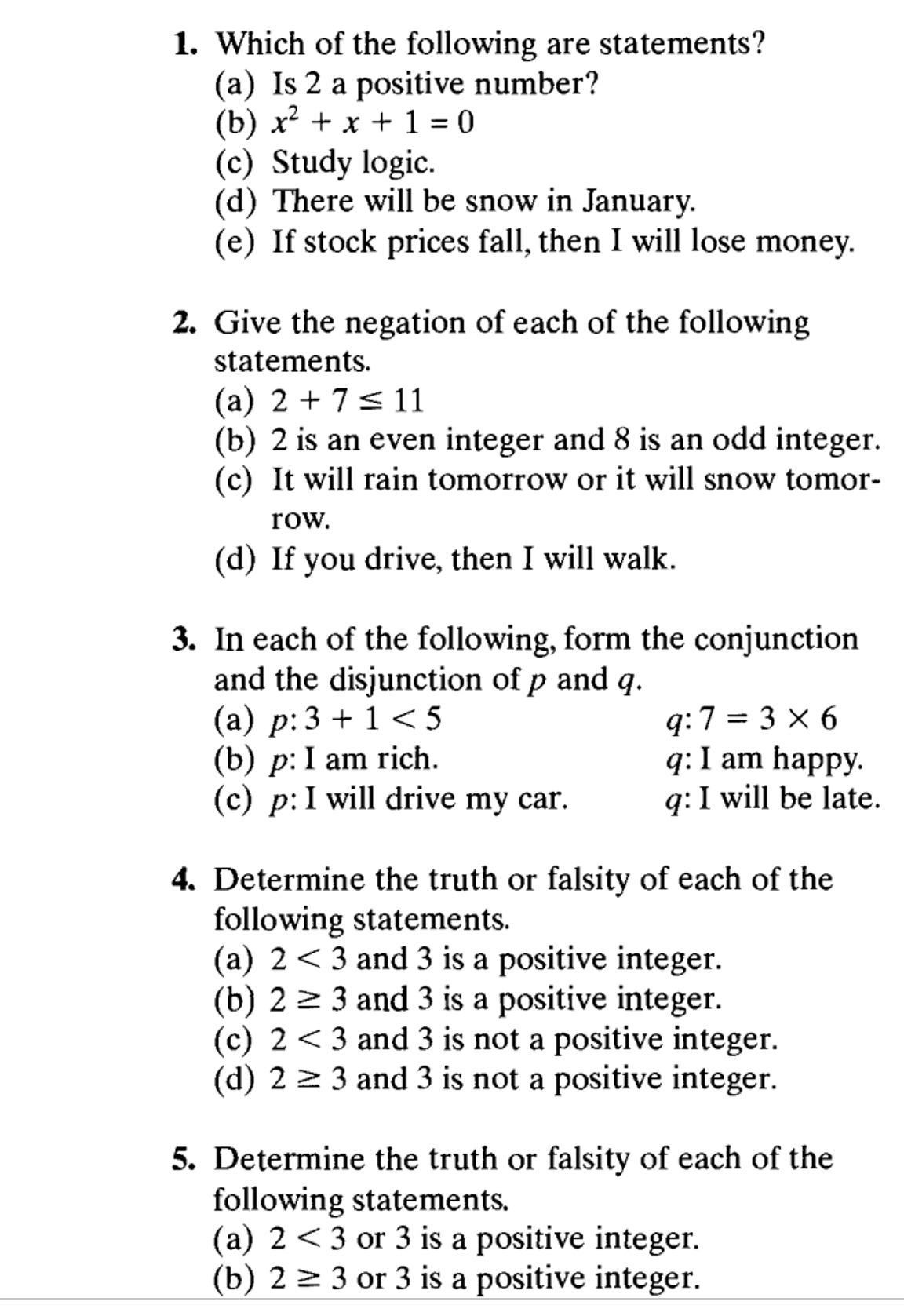 Solved Answer the following on Logic | Chegg.com