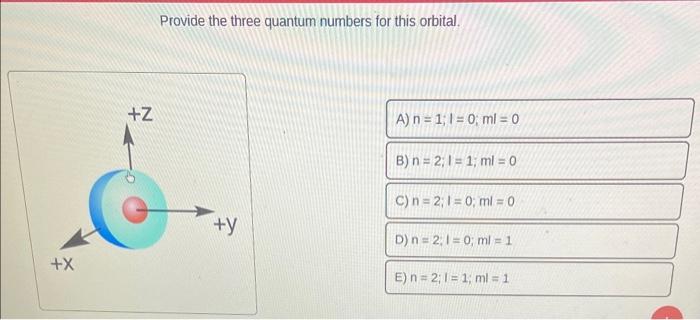 Solved Provide The Three Quantum Numbers For This Orbital. | Chegg.com