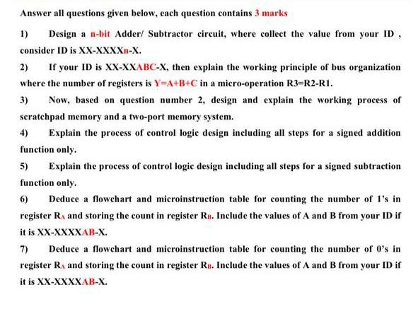 Solved Answer all questions given below, each question | Chegg.com
