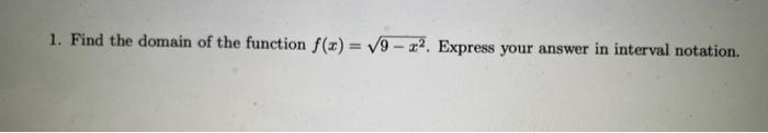 Solved Find the domain of the function f(x)= square root of | Chegg.com