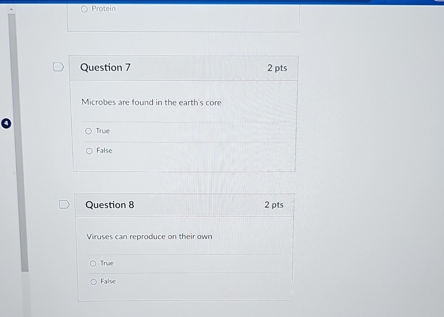 Solved Protein Question 7 2 pts Microbes are found in the | Chegg.com