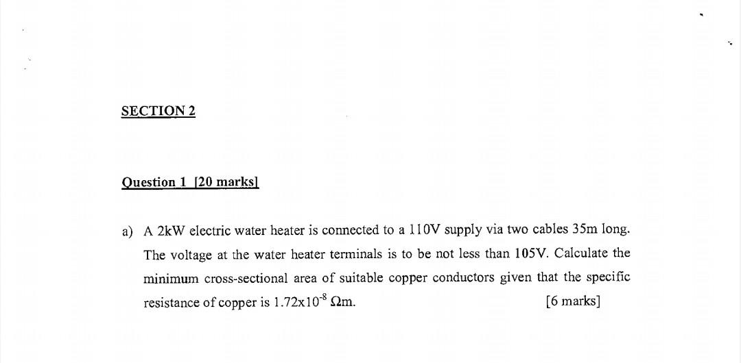 solved-a-a-2-kw-electric-water-heater-is-connected-to-a-110-chegg