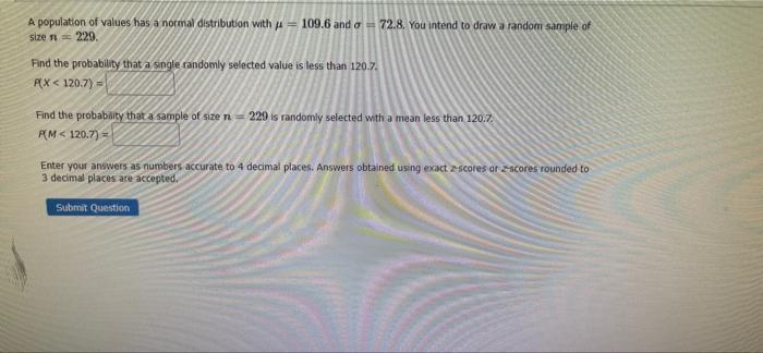 Solved A population of values has a normal distribution with | Chegg.com