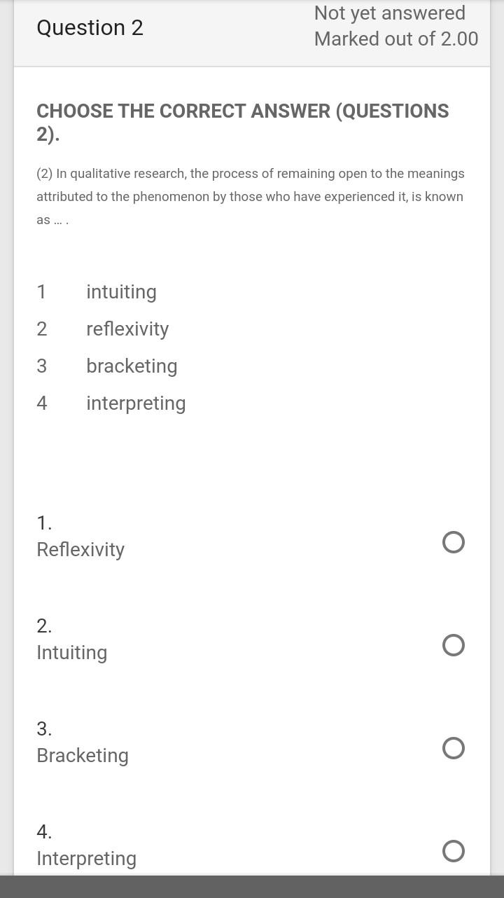 Solved CHOOSE THE CORRECT ANSWER (QUESTIONS 2). (2) In | Chegg.com