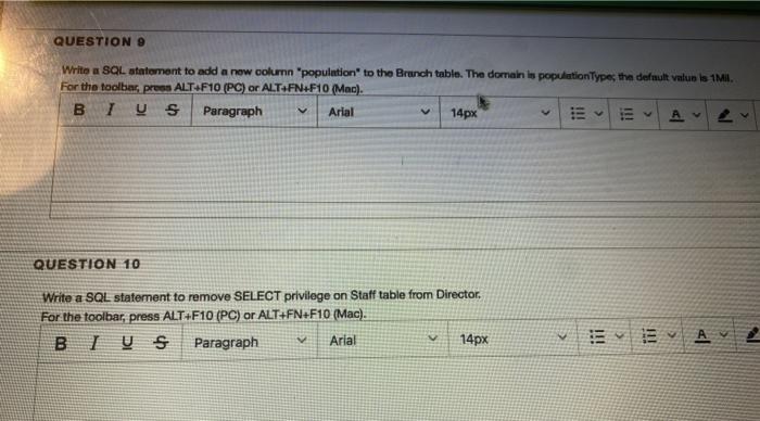Solved QUESTION 9 Write a SQL statement to add a new column | Chegg.com