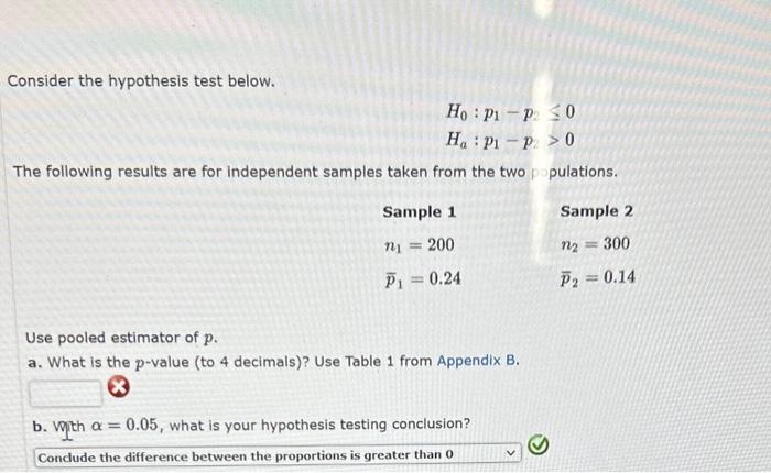 Solved Consider The Hypothesis Test Below. | Chegg.com