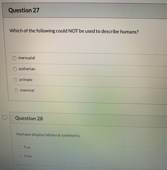 Solved Question 27 Which of the following could NOT be used | Chegg.com