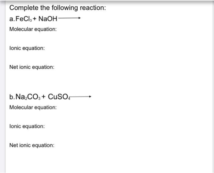 fe no3 3 naoh net ionic equation