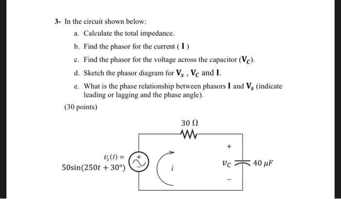 Solved 3- In the circuit shown below: a. Calculate the total | Chegg.com