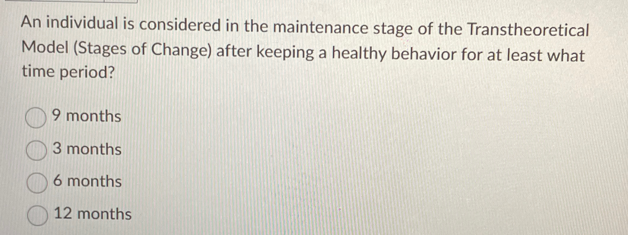 Solved An individual is considered in the maintenance stage | Chegg.com