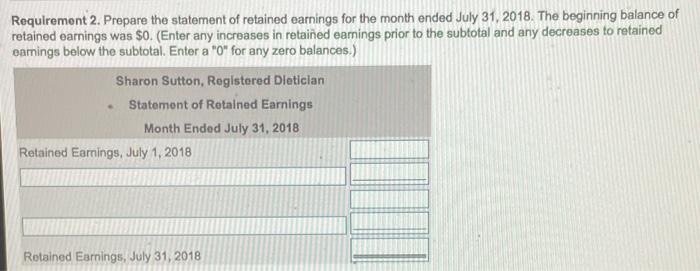 Solved Х Requirements 1. Prepare The Income Statement For | Chegg.com