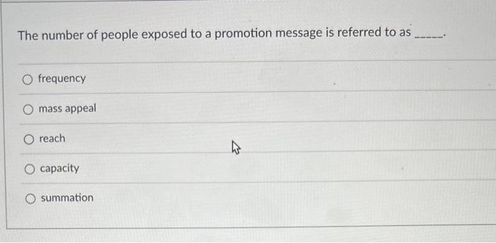 Solved The number of people exposed to a promotion message | Chegg.com