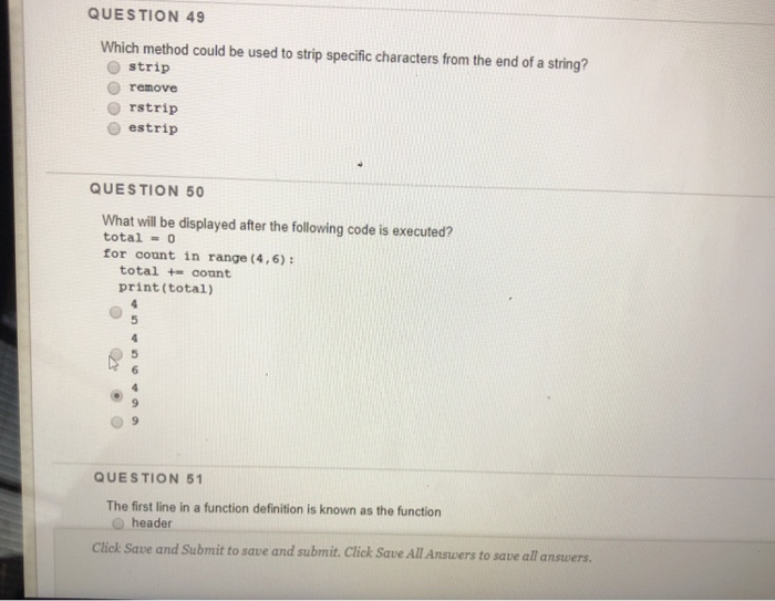 Solved QUESTION 49 Which method could be used to strip | Chegg.com