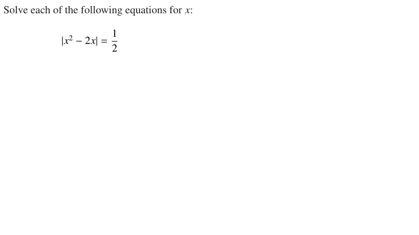 Solved Solve each of the following equations for x | Chegg.com
