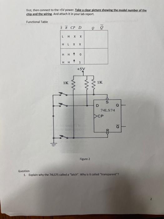 Solved Objectives: • To test operation of 74LS74 and 74.576 | Chegg.com
