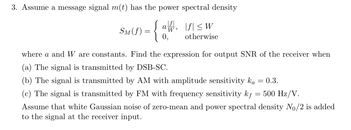 Solved The subject is Electrical Engineering Communication | Chegg.com