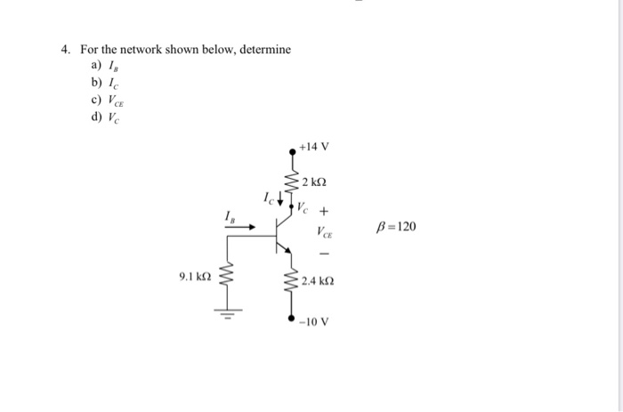 Solved 4. For The Network Shown Below, Determine A) I, B) 1 | Chegg.com