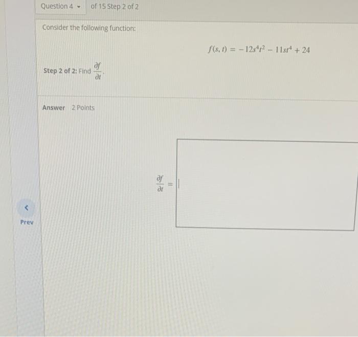 Solved Question 4 of 15 Step 1 of 2 Consider the following | Chegg.com