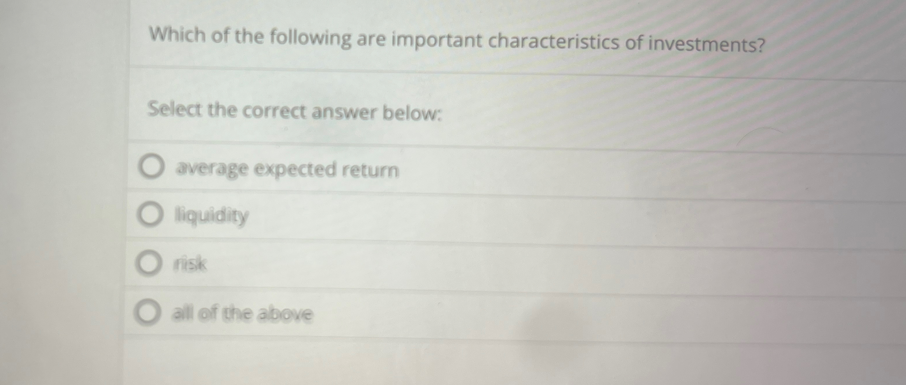 Solved Which of the following are important characteristics | Chegg.com