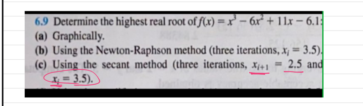 Solved 6.9 ﻿Determine the highest real root of | Chegg.com