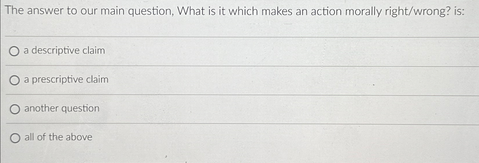 Solved The answer to our main question, What is it which | Chegg.com