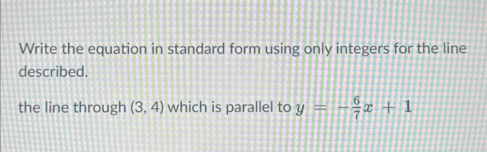 Solved Write the equation in standard form using only | Chegg.com