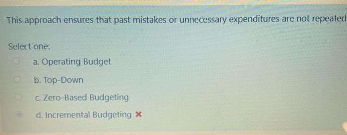Solved What Is An Example Of A Contingency Cost Select One Chegg