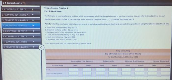 Solved 1-4 Comprehensive 1. COMPPRO.01.01. PART 1 Part 1 | Chegg.com