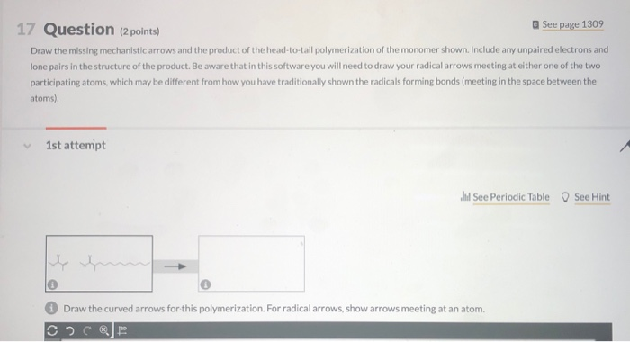17 Question (2 points) See page 1309 Draw the missing | Chegg.com