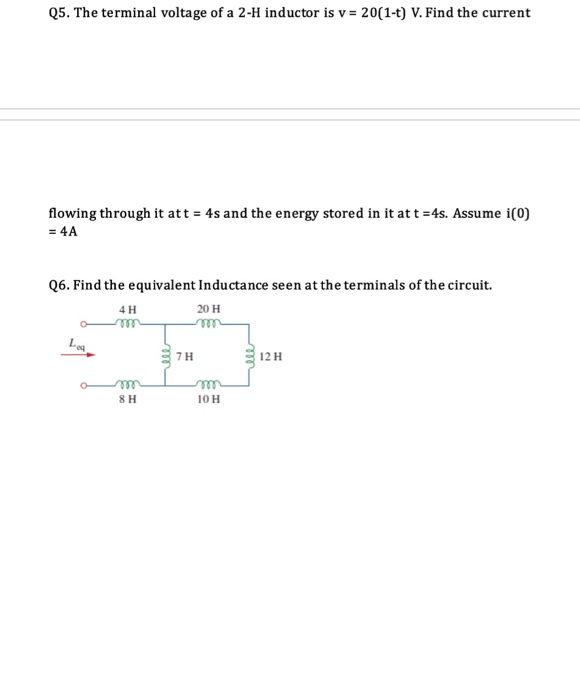 Solved Assignment Four mA. Q1. The current through a 50-uF | Chegg.com