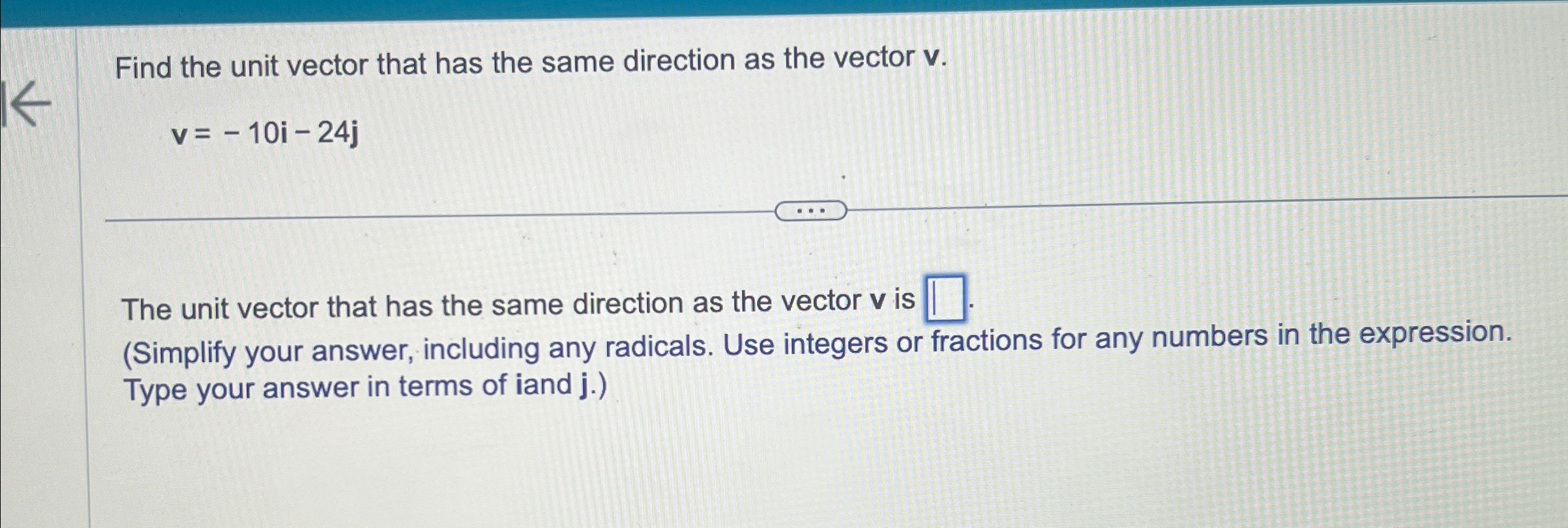 Solved Find the unit vector that has the same direction as | Chegg.com