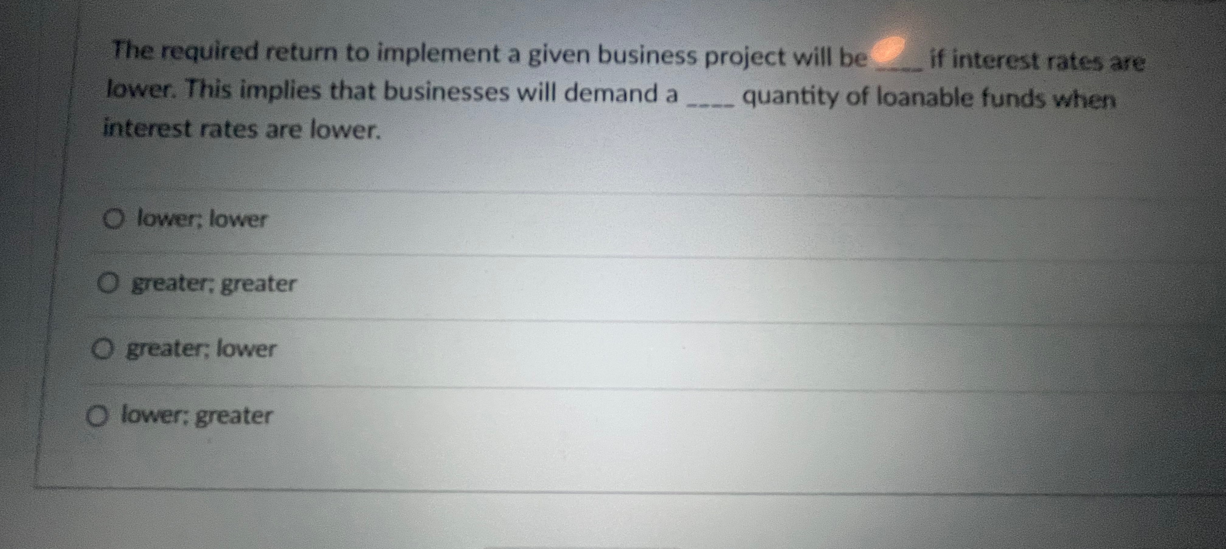Solved The required return to implement a given business | Chegg.com