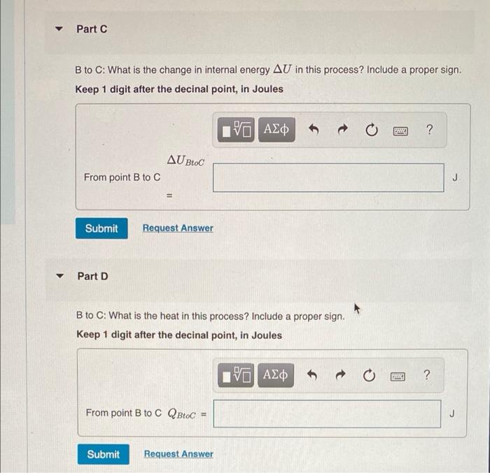 Solved Pressure B B To C: Isothernal (constant Temperature | Chegg.com