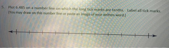 Solved Plot 6.485 on a number line on which the long tick | Chegg.com