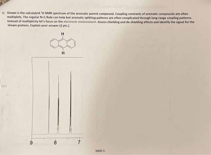 Solved Shown is the calculated 1H NMR spectrum of the | Chegg.com