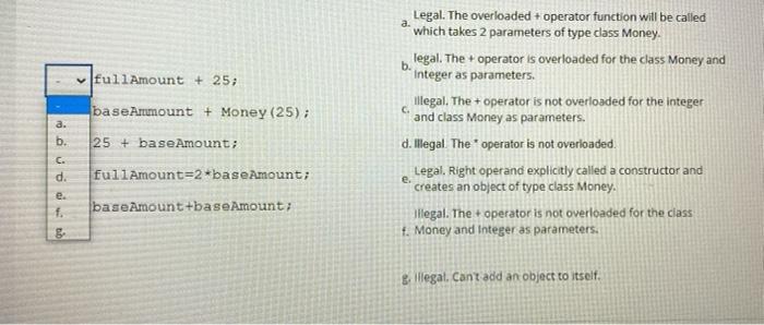 Solved class Money public: Money ( ); Money (int theDollar, | Chegg.com