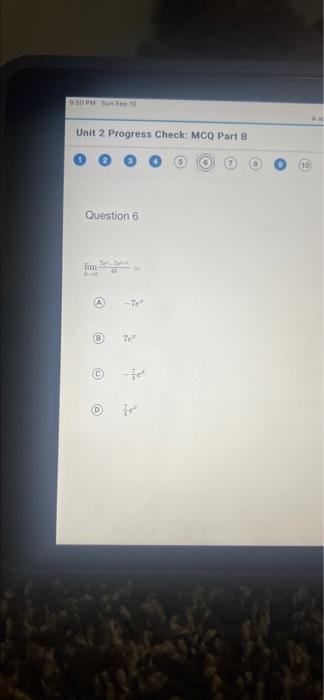 Solved 9:50 PM Sun Sep 10 Unit 2 Progress Check: MCQ Part B | Chegg.com