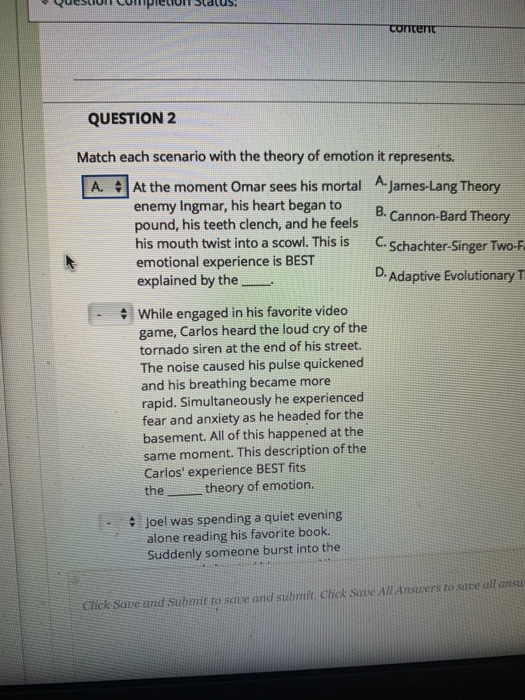 Solved Question Completion Status: QUESTION 2 Match each | Chegg.com
