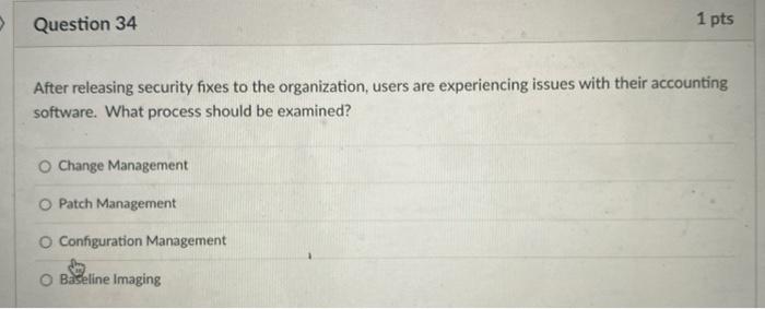 Solved 1 pts Question 36 Your computer has been infected | Chegg.com