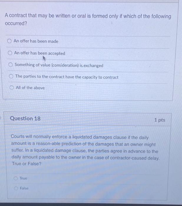 Solved Question 1 1 pts Which of the following would not | Chegg.com