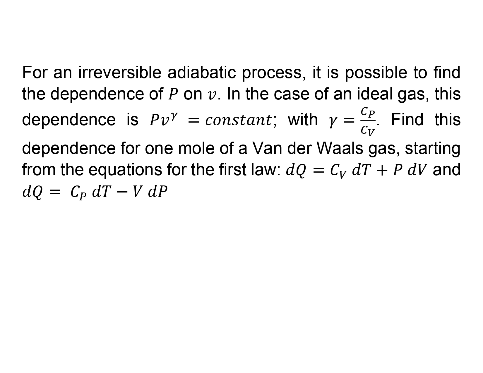 Solved ThermochemistryAdiabatic curve exercise | Chegg.com