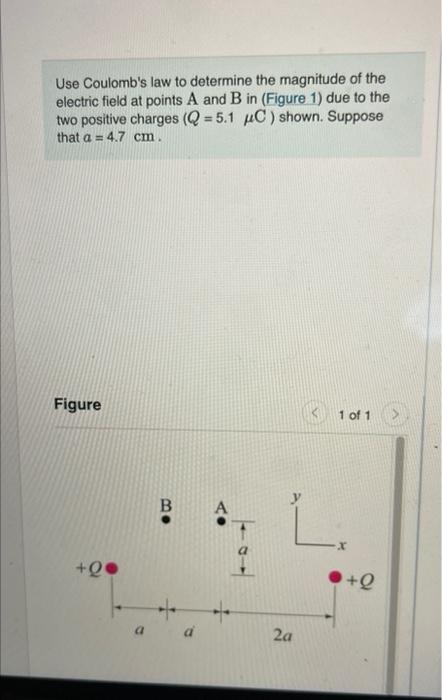 Solved Determine the magnitude of the electric field at | Chegg.com