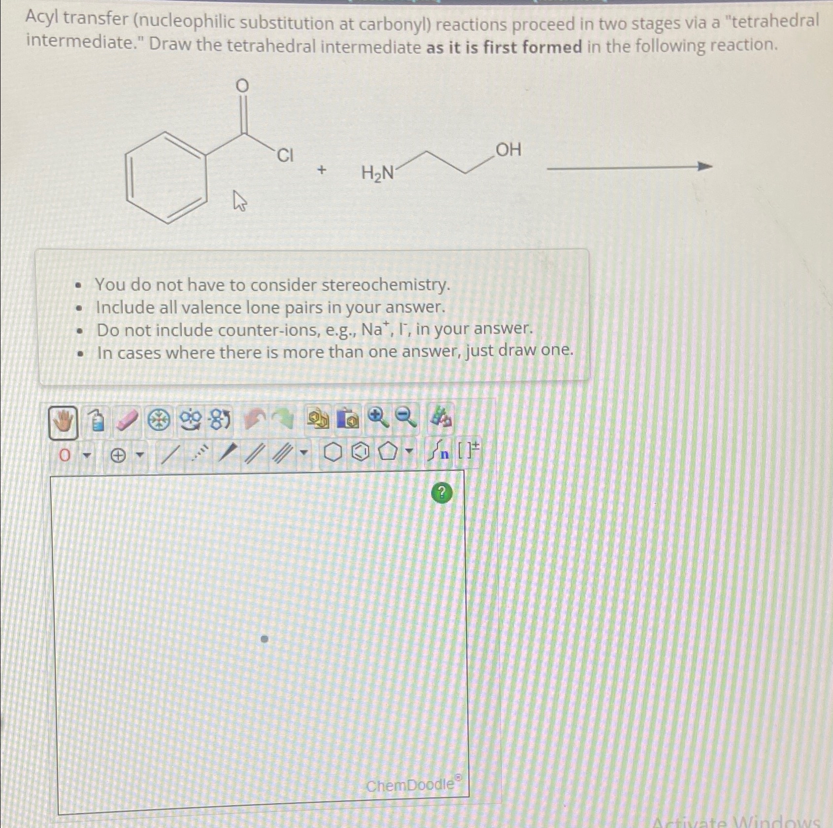 Solved Acyl transfer (nucleophilic substitution at carbonyl) | Chegg.com