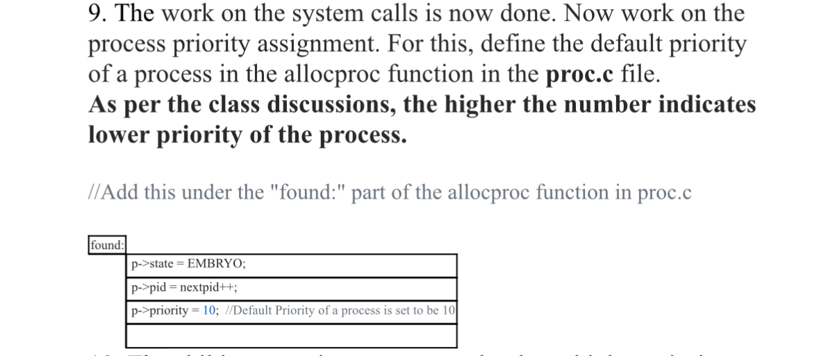 Solved The work on the system calls is now done. Now work on | Chegg.com