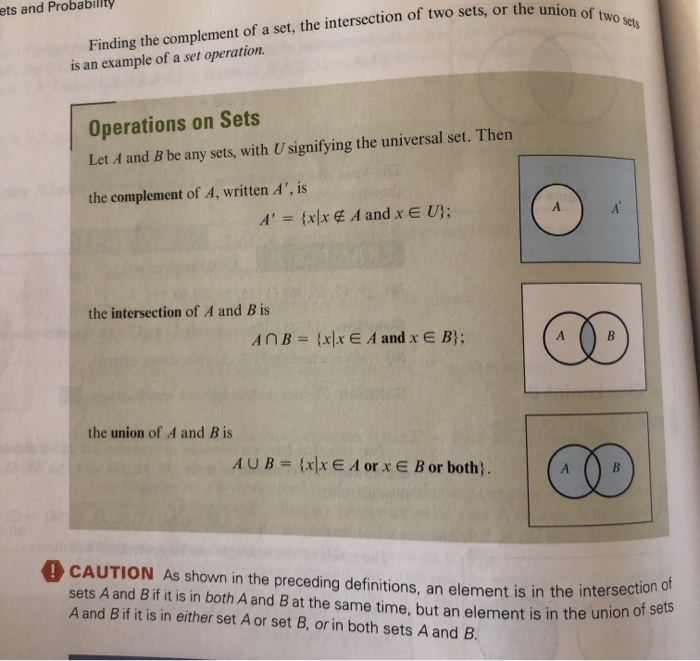 Solved Let U A B C D E F 1 2 3 4 5 6 X A Chegg Com